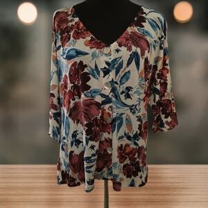 Floral Button-Up Women's Top